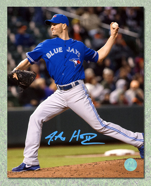 JA Happ Toronto Blue Jays Autographed Baseball Pitcher 8x10 Photo | AJ Sports.