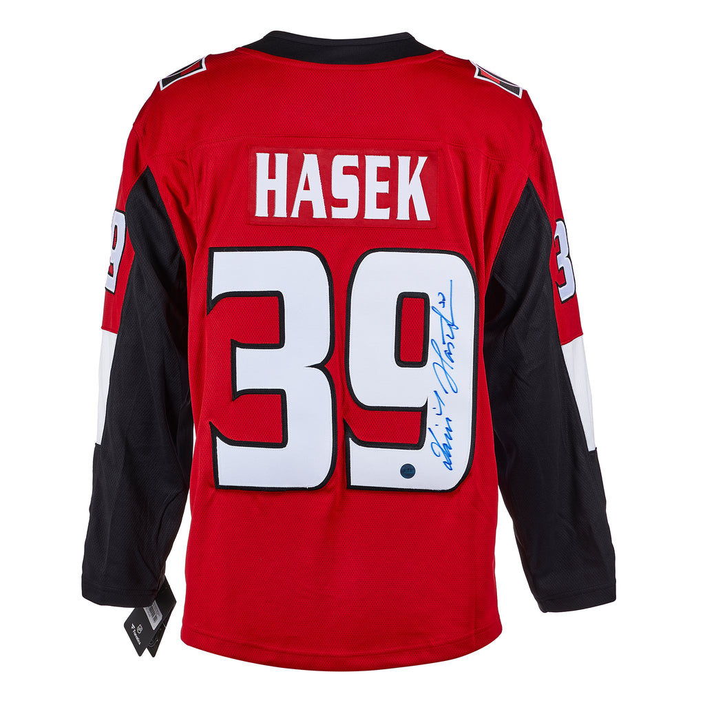Dominik Hasek Ottawa Senators Autographed Fanatics Jersey | AJ Sports.
