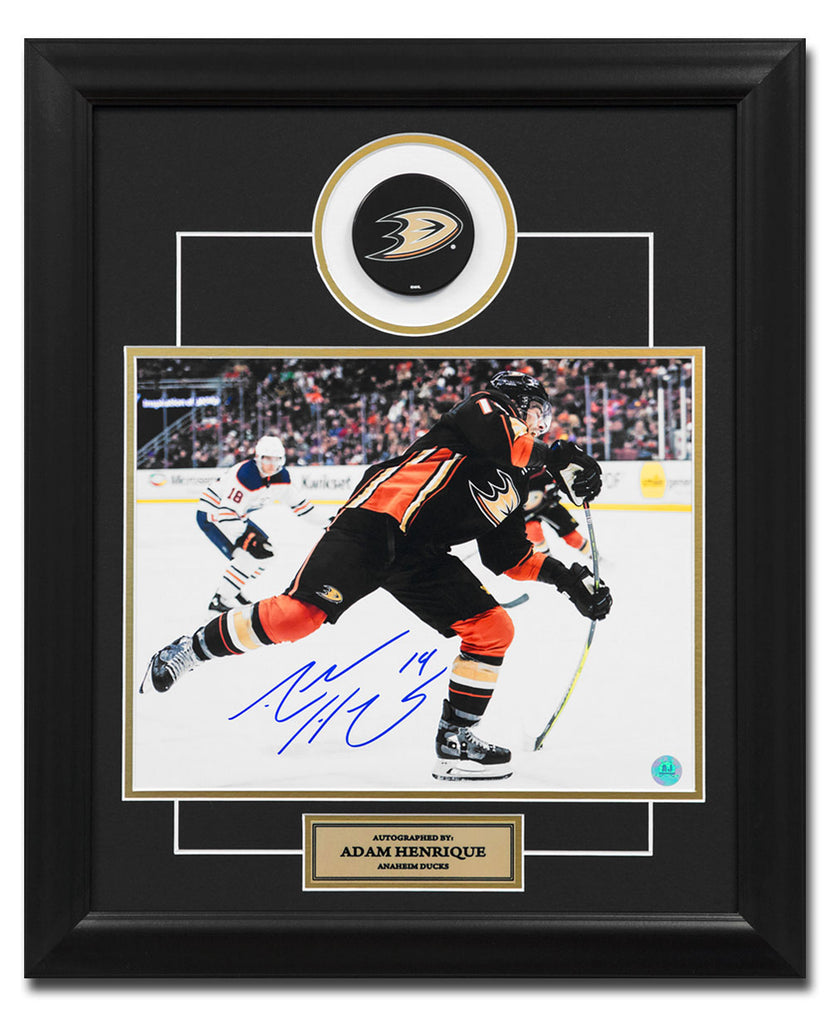 Adam Henrique Anaheim Ducks Autographed 20x24 Puck Frame | AJ Sports.