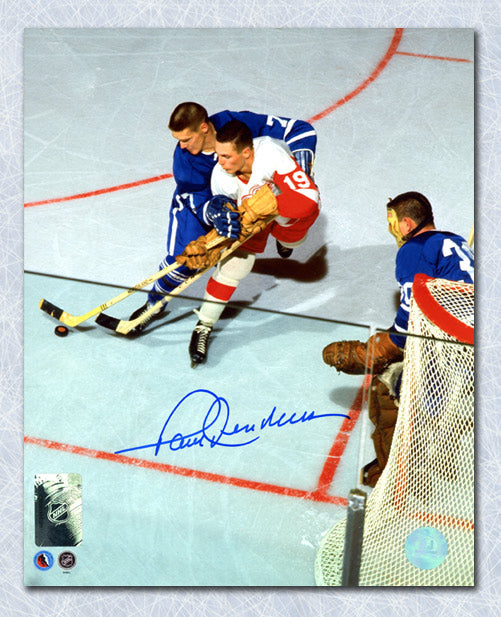 Paul Henderson Detroit Red Wings Autographed vs Sawchuk 8x10 Photo | AJ Sports.