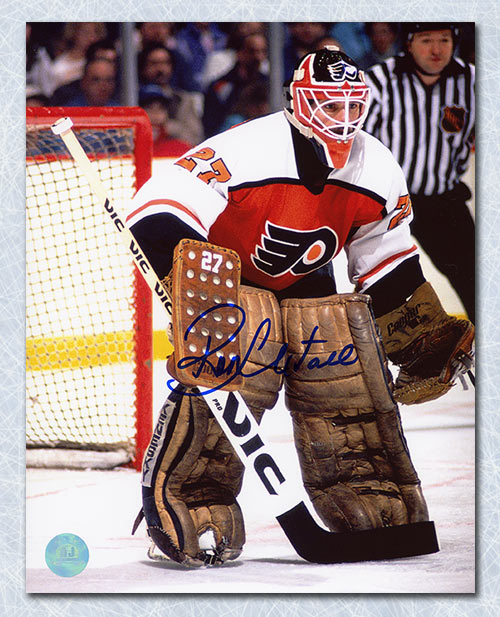 Ron Hextall Philadelphia Flyers Autographed In Goal 8x10 Photo | AJ Sports.