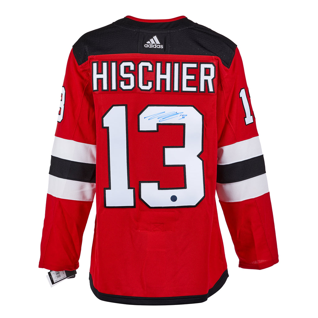 Nico Hischier New Jersey Devils Autographed Adidas Jersey | AJ Sports.