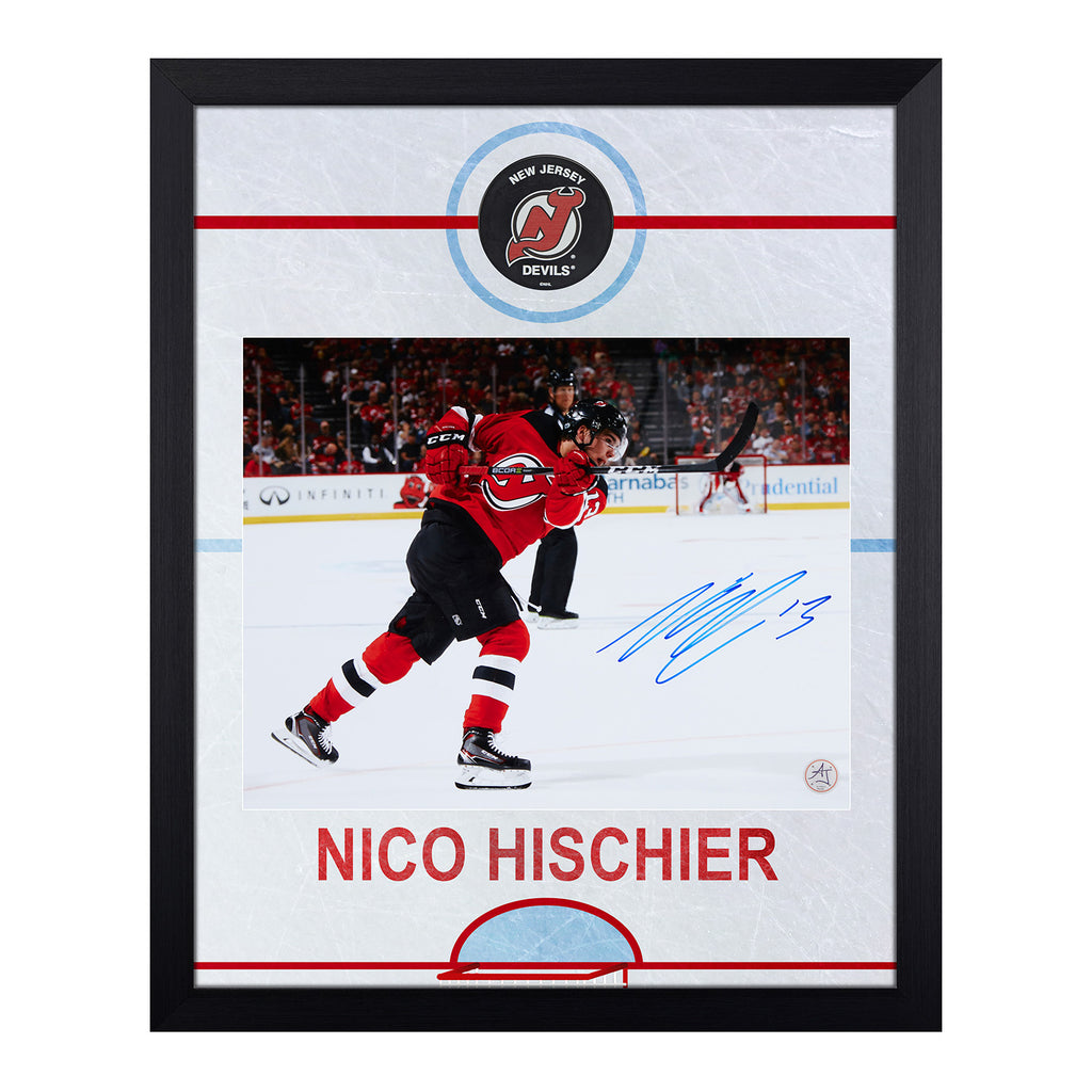 Aj Sports Nico Hischier Autographed New Jersey Devils Black Ccm Helmet