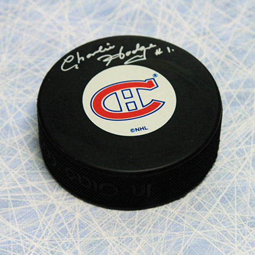 Charlie Hodge Montreal Canadiens Autographed Hockey Puck | AJ Sports.