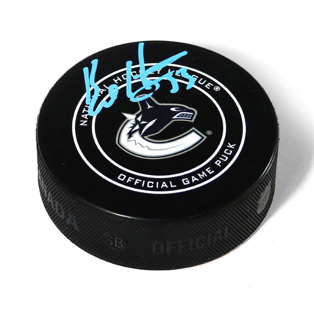 Bo Horvat Vancouver Canucks Signed Official Game Puck | AJ Sports.
