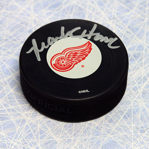Mark Howe Detroit Red Wings Autographed Hockey Puck | AJ Sports.