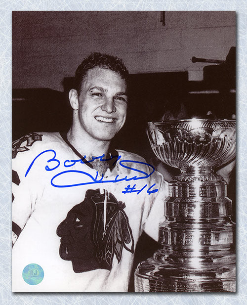 Bobby Hull Chicago Blackhawks Autographed 1961 Stanley Cup 8x10 Photo | AJ Sports.