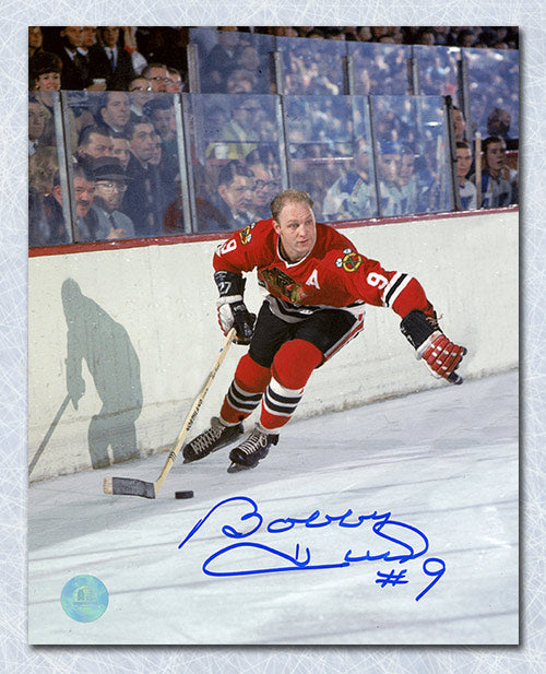 Bobby Hull Chicago Blackhawks Autographed Golden Jet Hockey 8x10 Photo | AJ Sports.