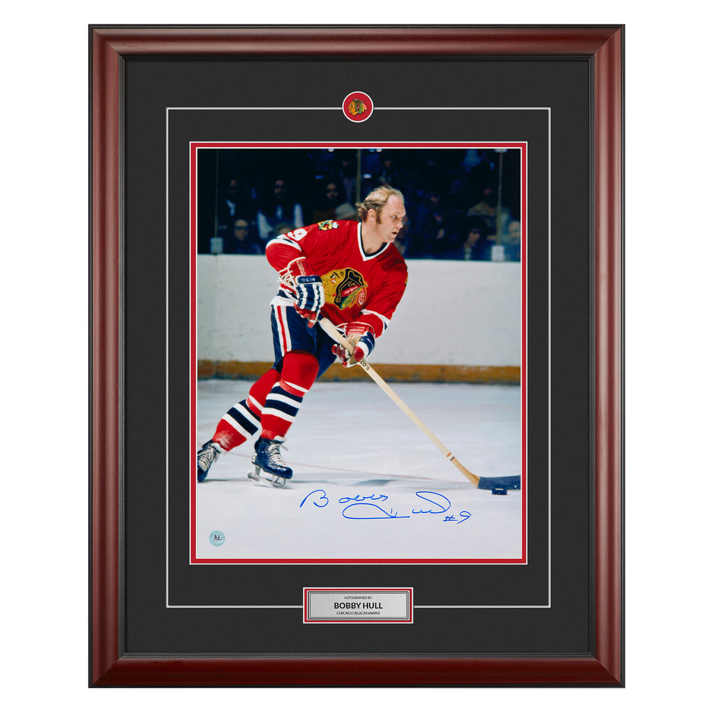 Bobby Hull Chicago Blackhawks Autographed Hockey 26x32 Frame | AJ Sports.