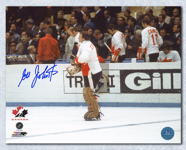 Ed Johnston Team Canada Autographed 1972 Summit Series Goalie 8x10 Photo | AJ Sports.