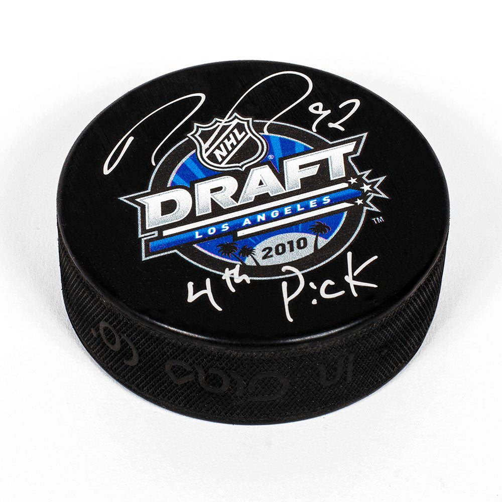 Ryan Johansen Signed 2010 NHL Entry Draft Puck with 4th Pick Note | AJ Sports.