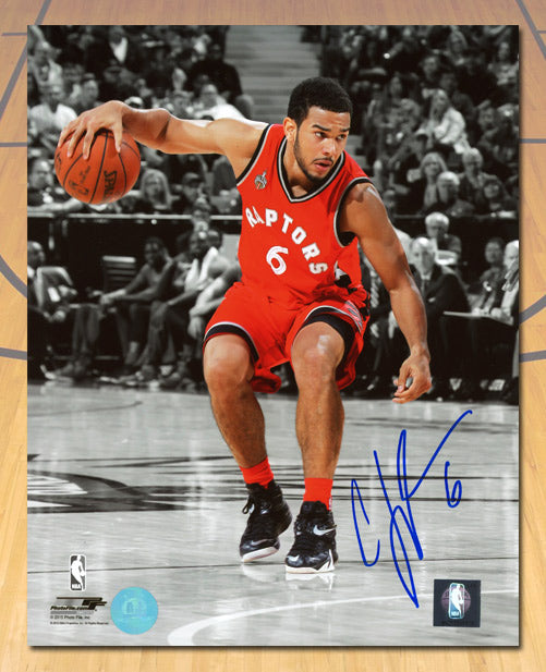 Cory Joseph Toronto Raptors Autographed Basketball Spotlight 8x10 Photo | AJ Sports.