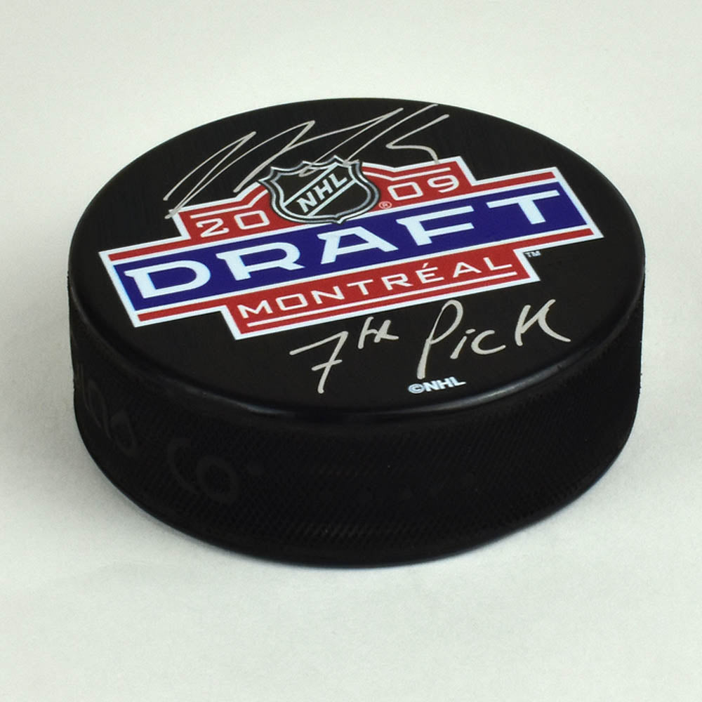 Nazem Kadri Signed 2009 NHL Entry Draft Puck with 7th Pick | AJ Sports.