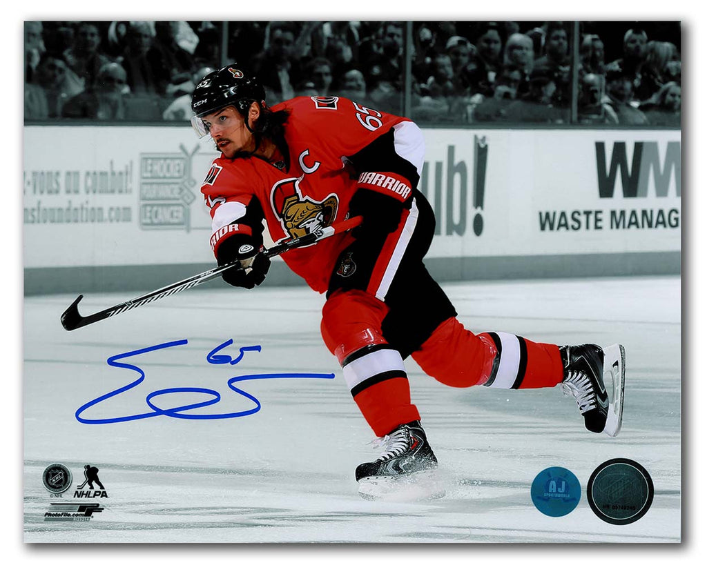 Erik Karlsson Ottawa Senators Autographed Hockey Spotlight 8x10 Photo | AJ Sports.