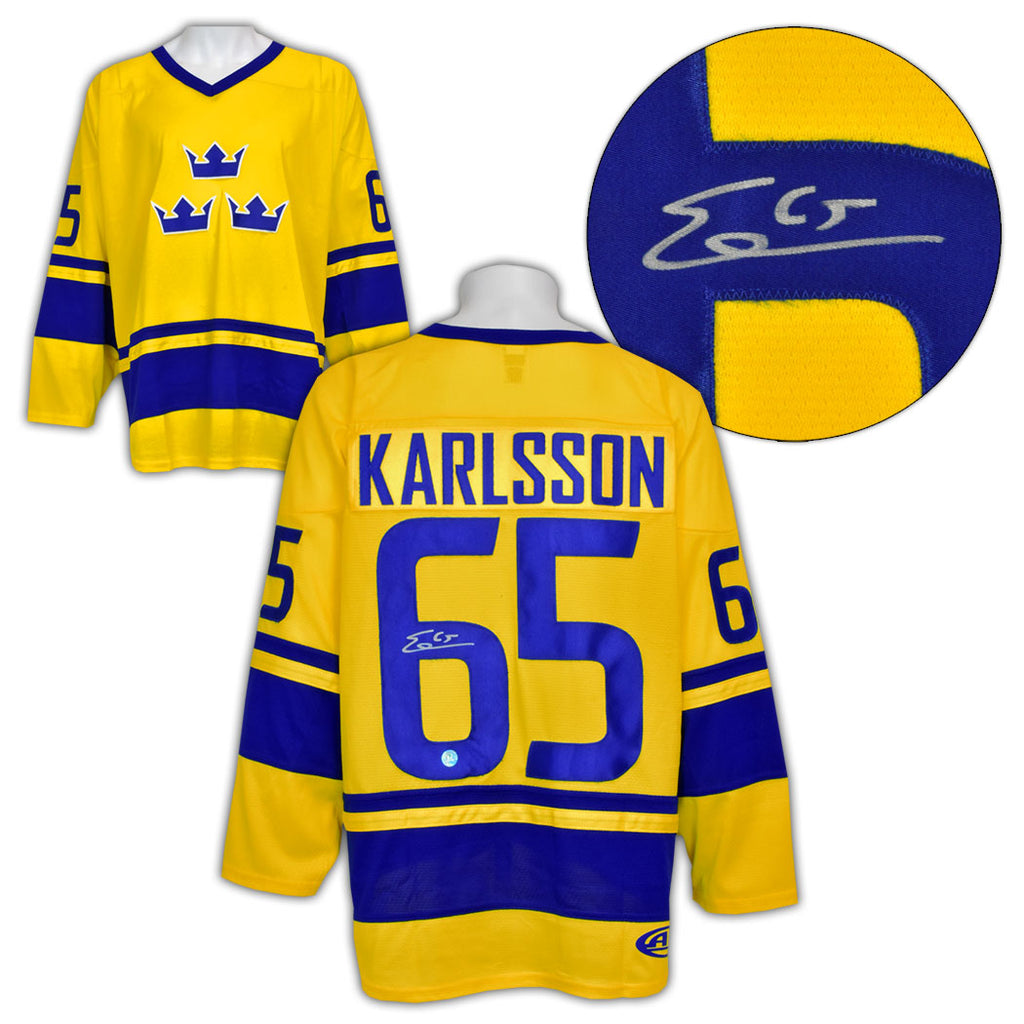 Erik Karlsson Team Sweden Autographed Hockey Jersey | AJ Sports.