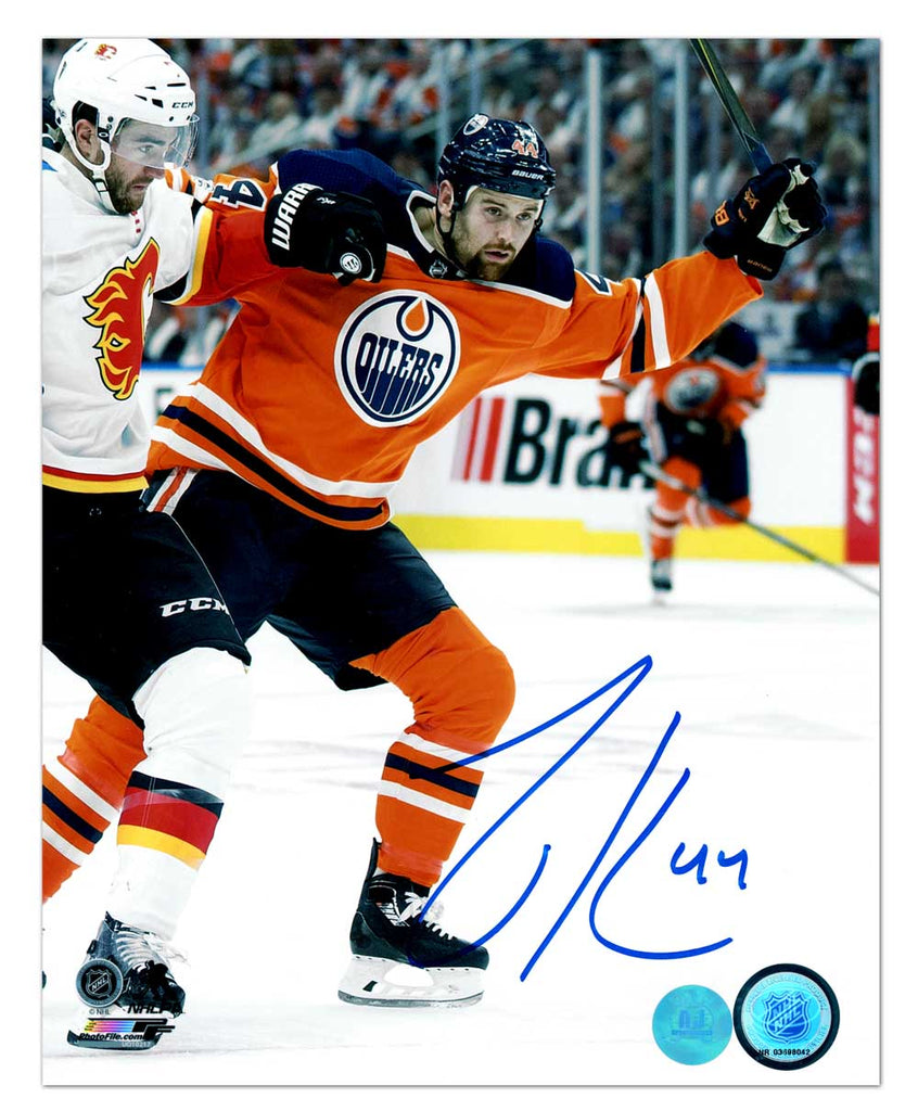 Zack Kassian Edmonton Oilers Autographed Battle Of Alberta 8x10 Photo | AJ Sports.