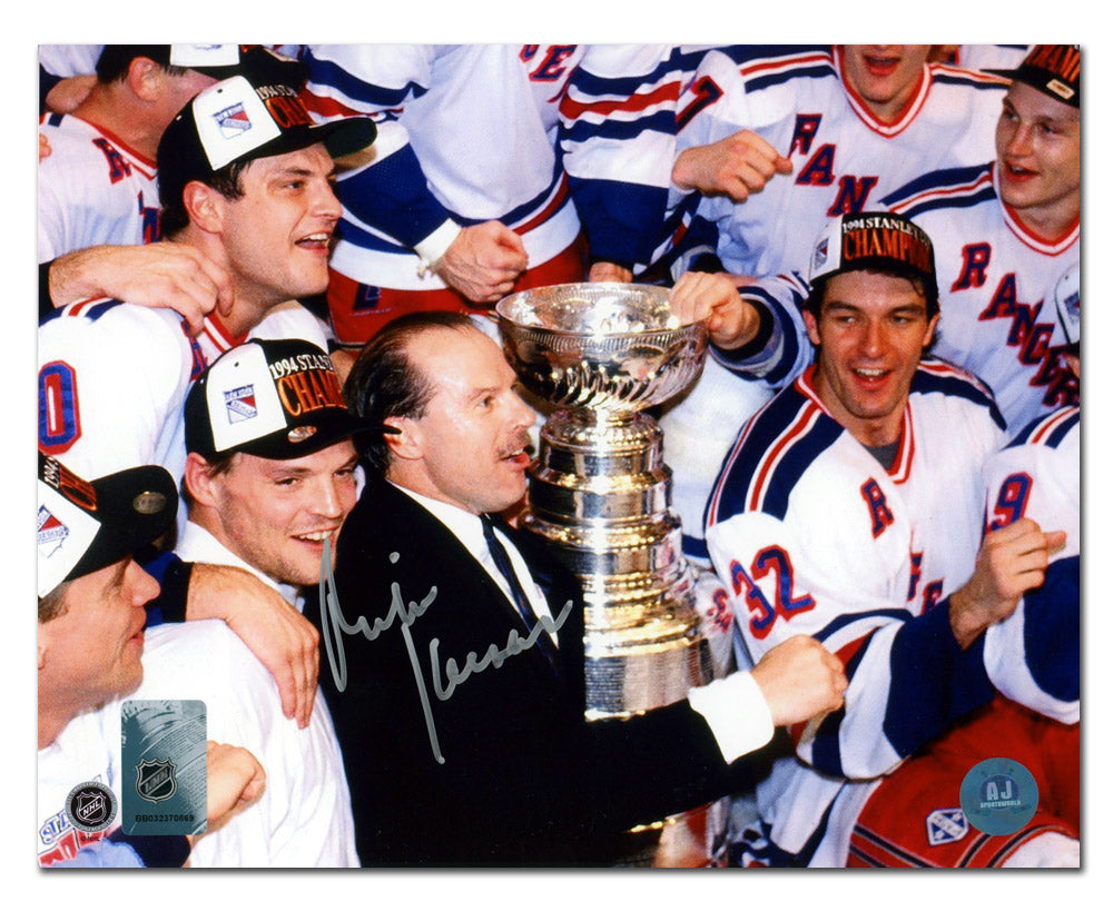 Mike Keenan New York Rangers Autographed Stanley Cup 8x10 Photo | AJ Sports.