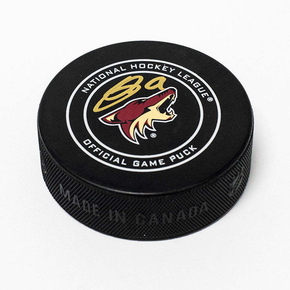 Clayton Keller Arizonia Coyotes Autographed Official Game Puck | AJ Sports.