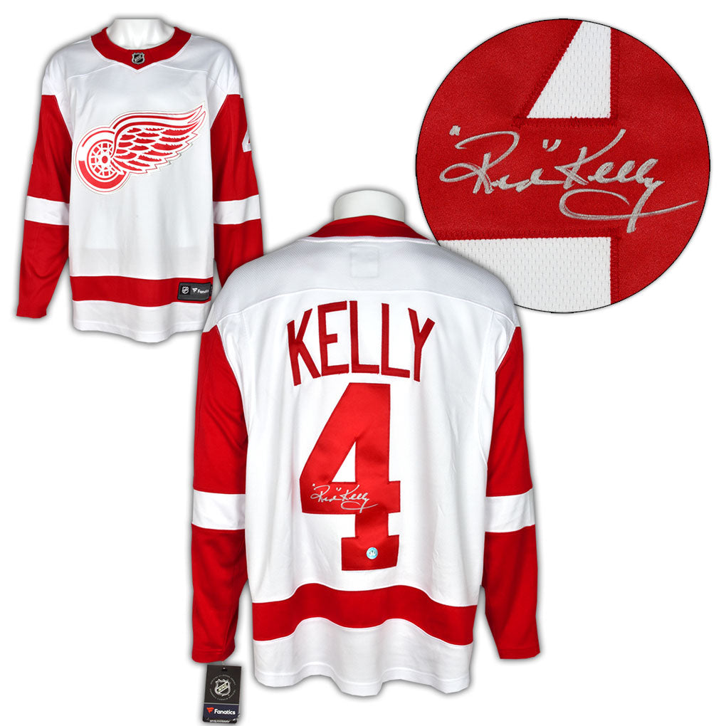 Red Kelly Detroit Red Wings Signed White Fanatics Jersey | AJ Sports.