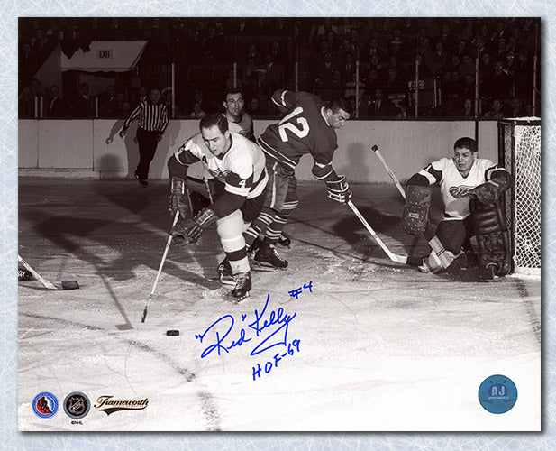 Red Kelly Detroit Red Wings Autographed Vintage Action 8x10 Photo | AJ Sports.