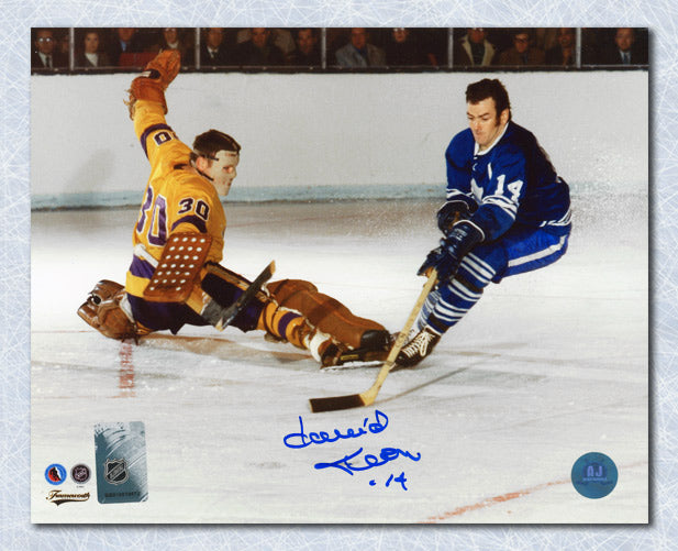 Dave Keon Toronto Maple Leafs Autographed Breakaway Goal 8x10 Photo | AJ Sports.