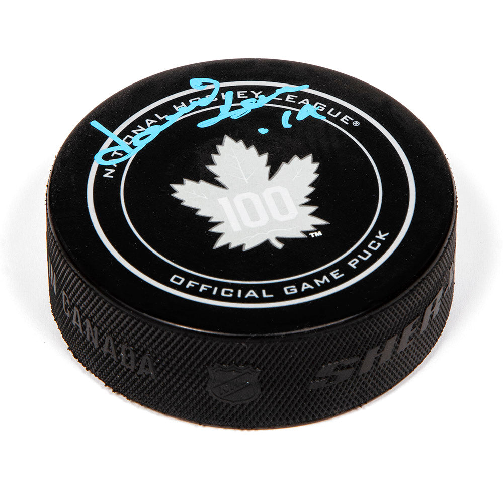 Dave Keon Toronto Maple Leafs Autographed Centennial Official Game Puck | AJ Sports.