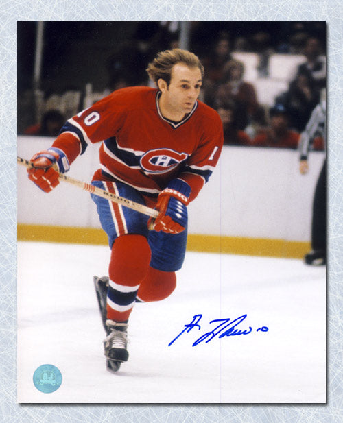 Framed Autographed/Signed Guy LaFleur 33x42 Montreal Red Hockey