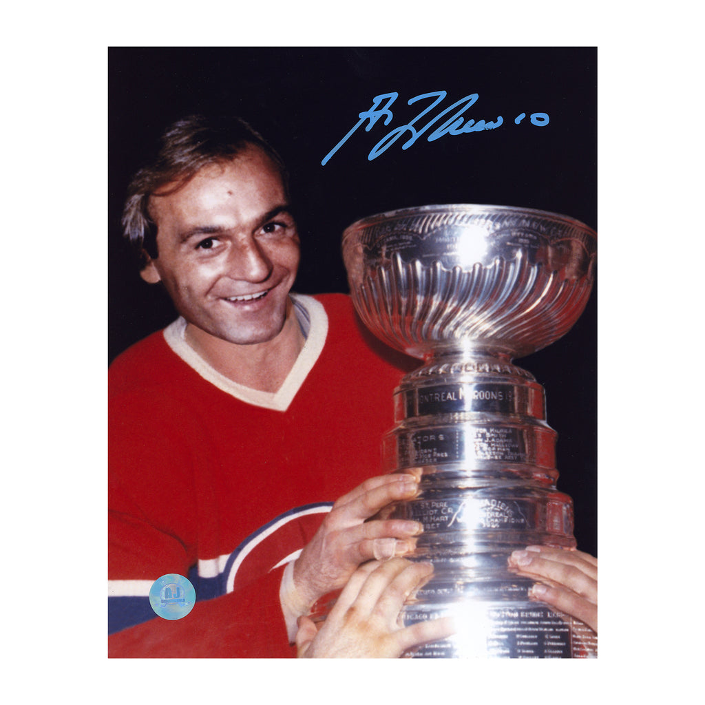 Guy Lafleur Montreal Canadiens Autographed Stanley Cup 8x10 Photo | AJ Sports.