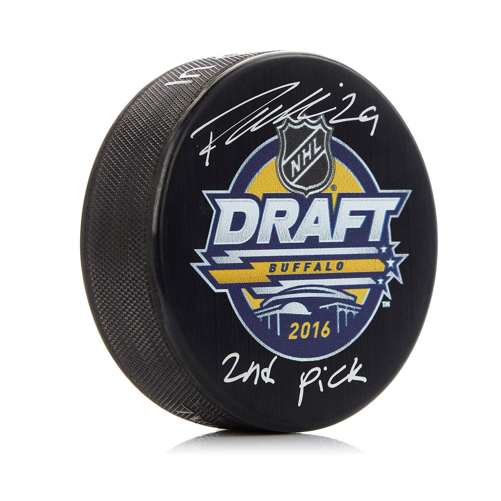 Patrik Laine Signed 2016 NHL Entry Draft Puck with 2nd Pick Note | AJ Sports.