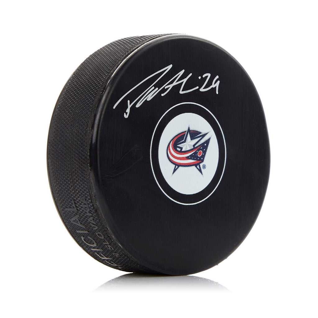 Patrik Laine Columbus Blue Jackets Autographed Hockey Puck | AJ Sports.