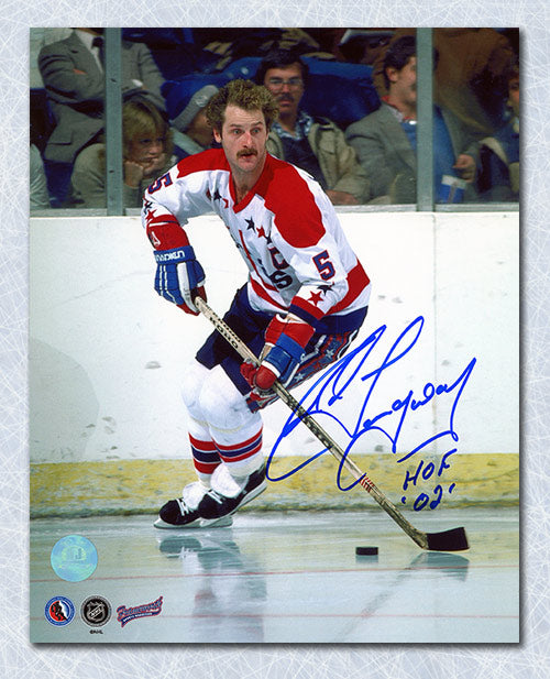 Rod Langway Washington Capitals Autographed Home Ice 8x10 Photo | AJ Sports.