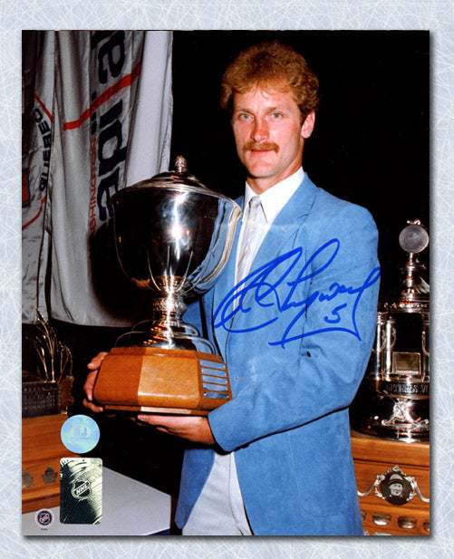 Rod Langway Washington Capitals Autographed Norris Trophy 8x10 Photo | AJ Sports.