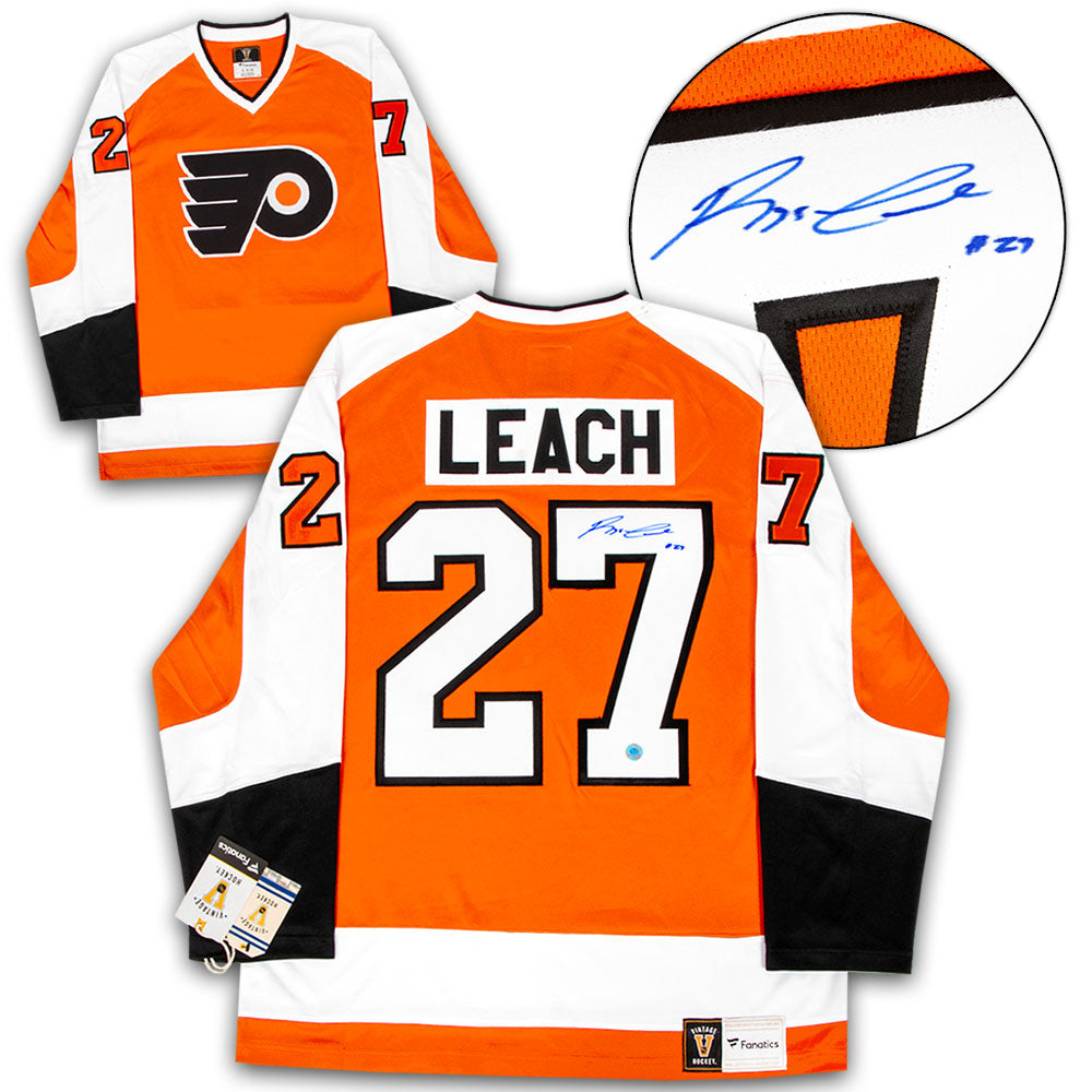 Reggie Leach Philadelphia Flyers Signed Retro Fanatics Jersey | AJ Sports.