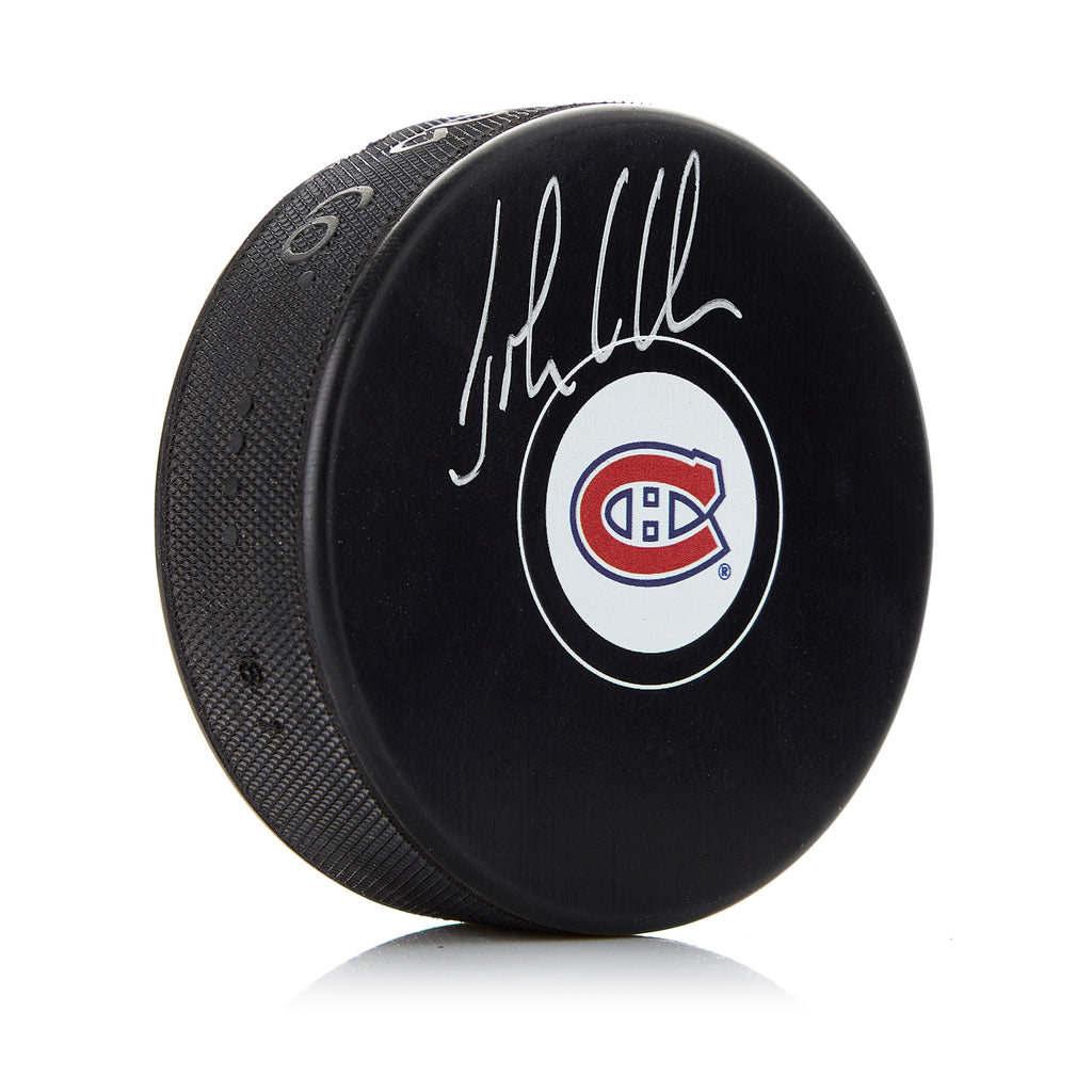 John LeClair Montreal Canadiens Autographed Hockey Puck | AJ Sports.