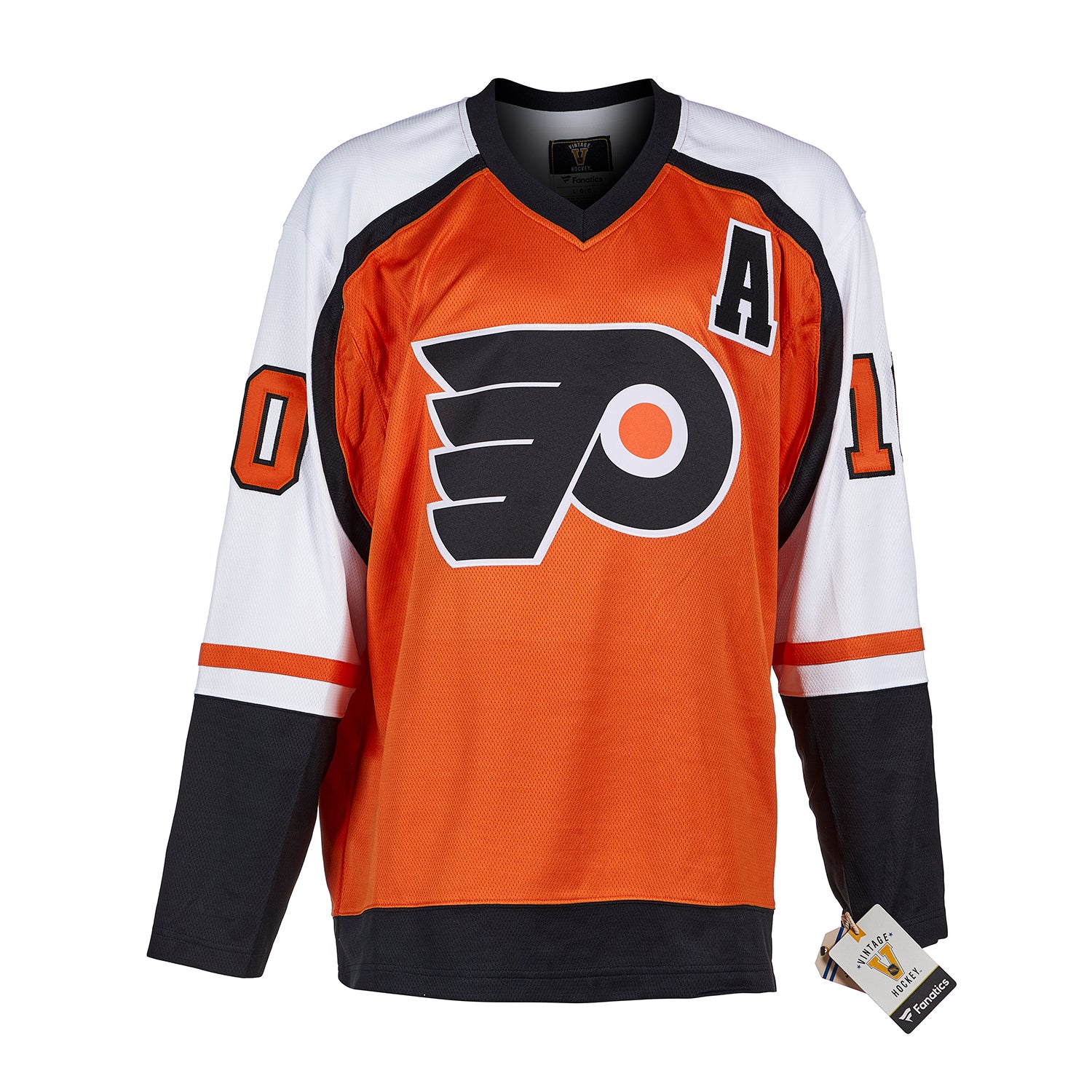 John LeClair Autographed Philadelphia Custom Orange Hockey Jersey - BAS