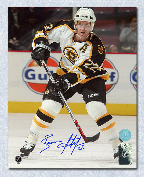 Brian Leetch Boston Bruins Autographed Hockey Game Action 8x10 Photo | AJ Sports.