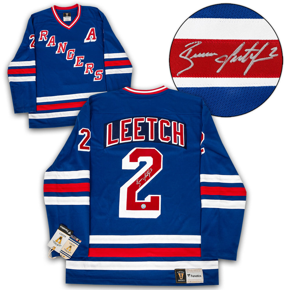Framed Brian Leetch New York Rangers Autographed White Adidas Authentic  Jersey