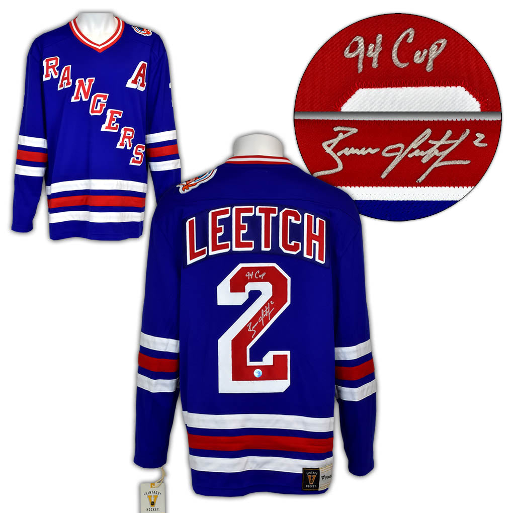 Brian Leetch New York Rangers Signed & Inscribed 1994 Stanley Cup Jersey | AJ Sports.