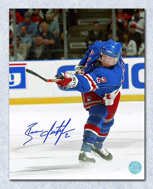 Brian Leetch New York Rangers Autographed Slapshot 8x10 Photo | AJ Sports.