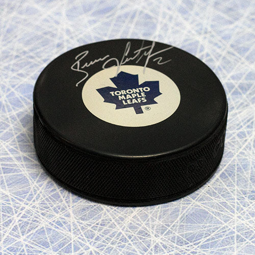 Brian Leetch Toronto Maple Leafs Autographed Hockey Puck | AJ Sports.