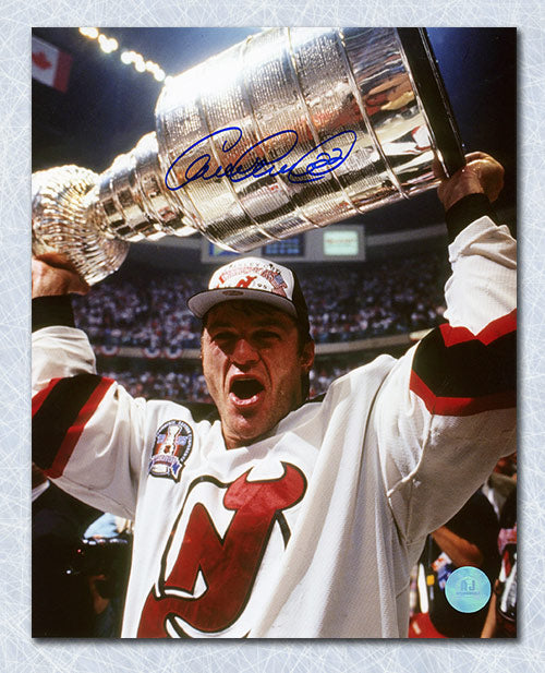 Claude Lemieux New Jersey Devils Autographed Stanley Cup 8x10 Photo | AJ Sports.