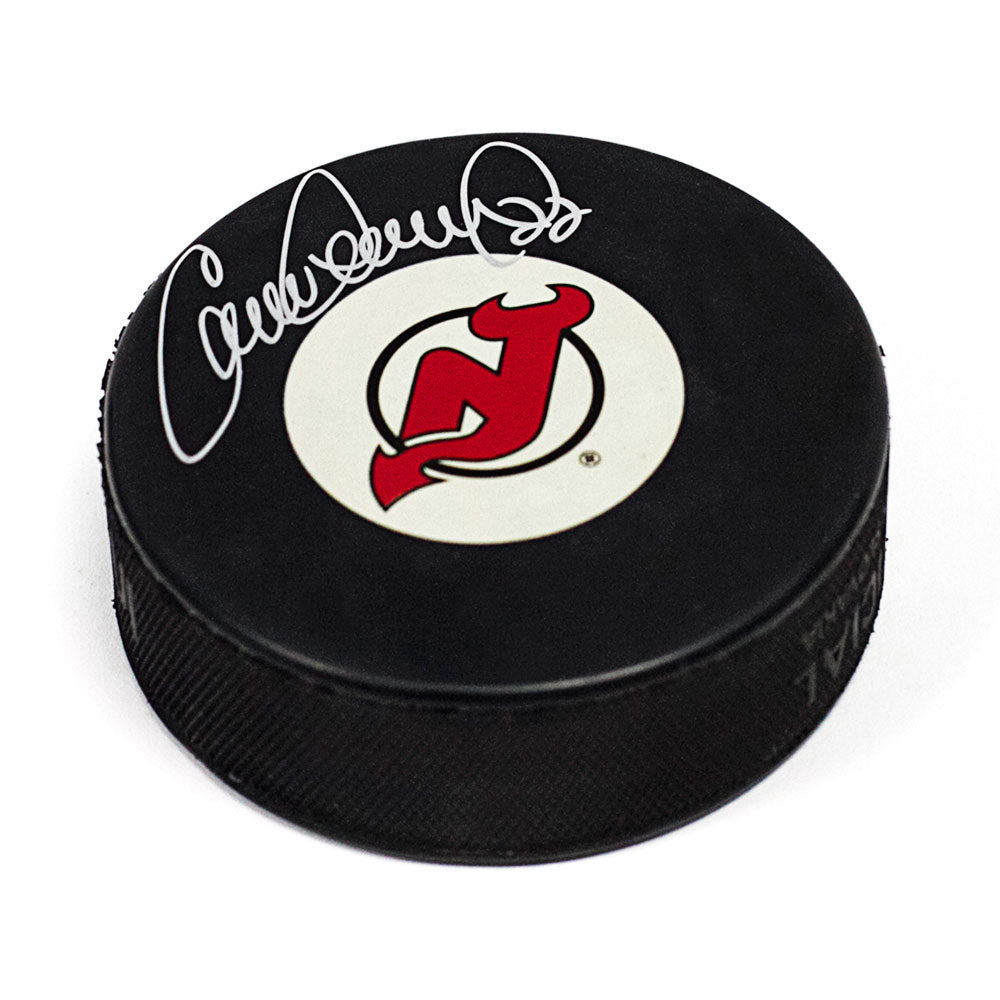 Claude Lemieux New Jersey Devils Autographed Hockey Puck | AJ Sports.
