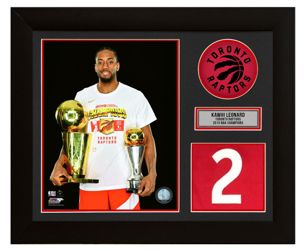 Kawhi Leonard Toronto Raptors 2019 NBA Champion 20x24 Number Frame | AJ Sports.