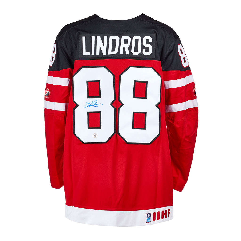 Press Pass Collectibles Flyers Eric Lindros Authentic Signed White CCM Jersey Autographed BAS #BG90718