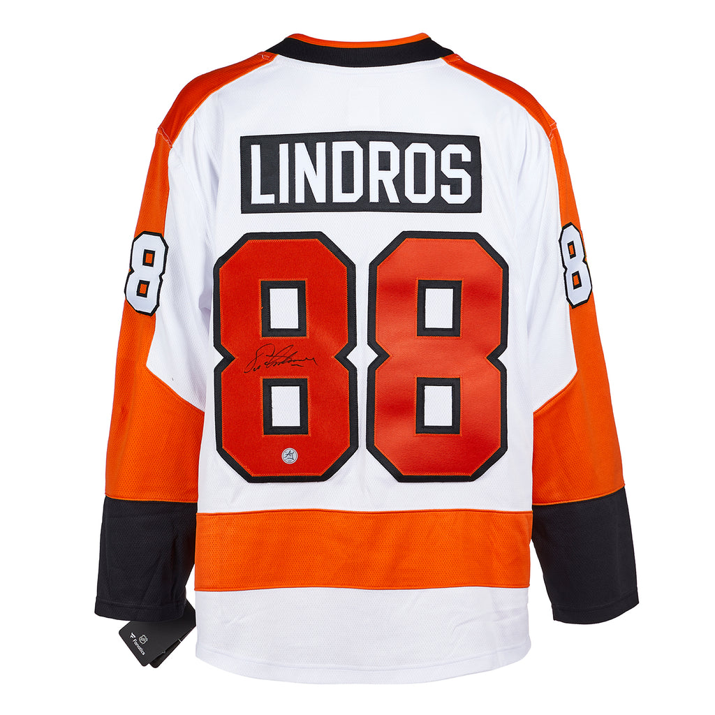 Eric Lindros Philadelphia Flyers Signed White Fanatics Jersey | AJ Sports.