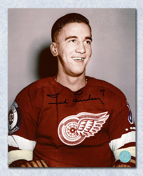 Ted Lindsay Detroit Red Wings Signed Close-Up  8x10 Photo | AJ Sports.