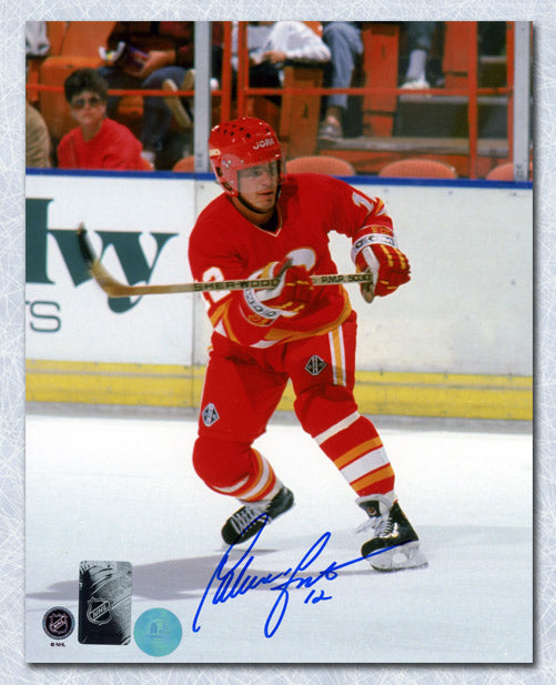 Hakan Loob Calgary Flames Autographed Hockey 8x10 Photo | AJ Sports.