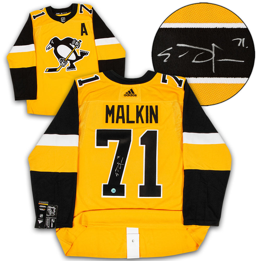 Evgeni Malkin Pittsburgh Penguins Signed Yellow Alt Adidas Jersey | AJ Sports.
