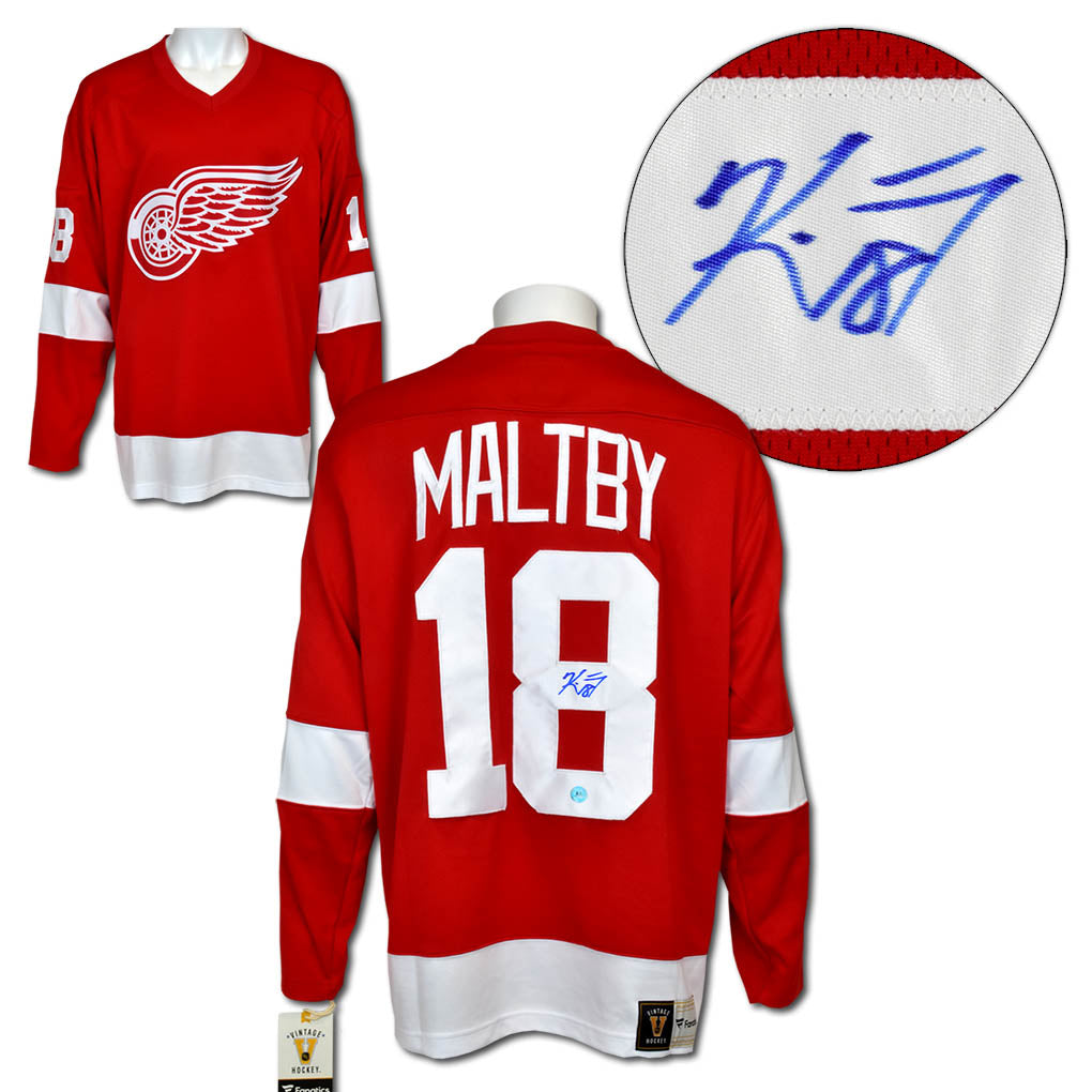 Kirk Maltby Detroit Red Wings Signed Retro Fanatics Jersey | AJ Sports.