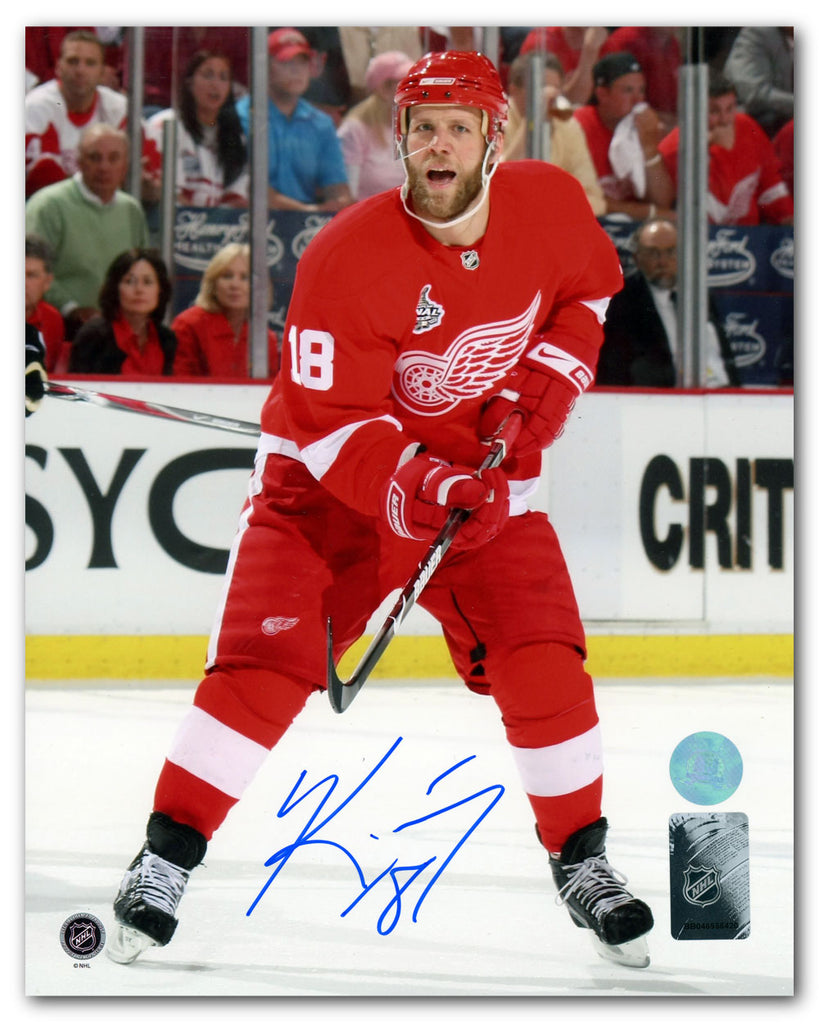 Kirk Maltby Detroit Red Wings Autographed Playoff Action 8x10 Photo | AJ Sports.